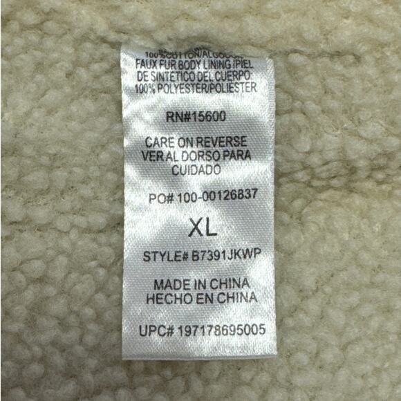 NWT Democracy XL Ombre Denim Button Up Vest with Faux Fur Lining & Slip Pockets - Picture 7 of 8